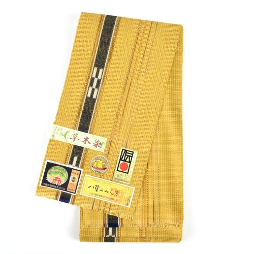 八重山ミンサー 半幅帯 黄色 ｜石垣市織物事業協同組合 | hanaito